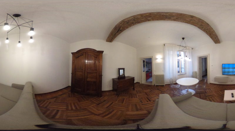 virtual tour soggiorno appartamento via Felice Cavallotti Parma